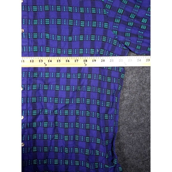 Basic Elements Shirt Mens XL Regular Blue Button Up Long Sleeve Y2K Vintage - Picture 6 of 11